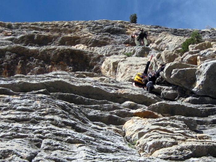 La Paula desmuntant el primer llarg